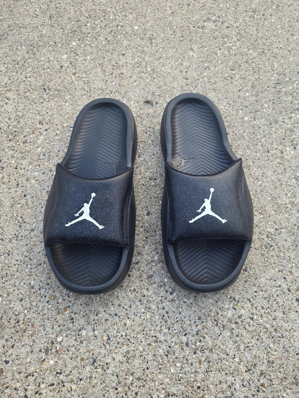 Jordan Black Slide Sandals Jumpman Logo Youth Boys 7
